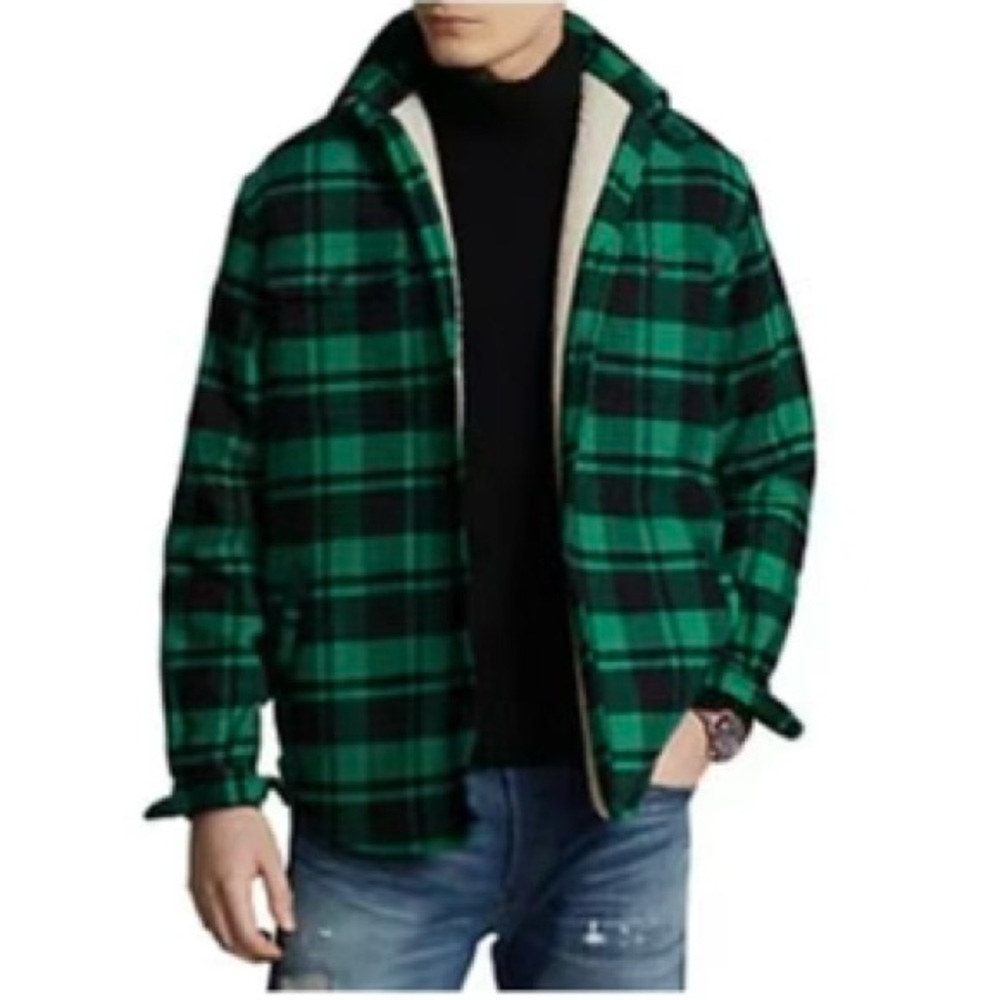 Polo Ralph Lauren Plaid Wool Blend Shirt Jacket Men’s size L